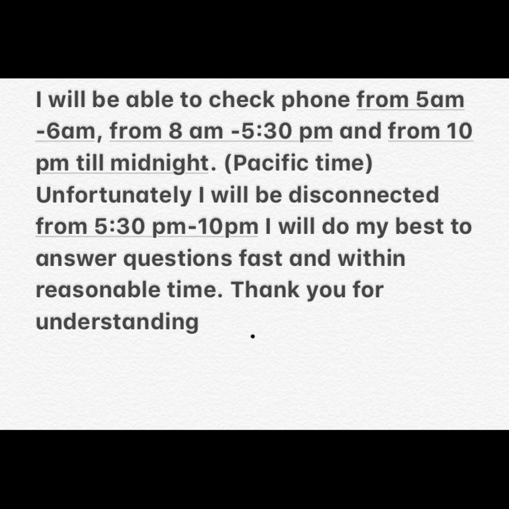 Available times☺️